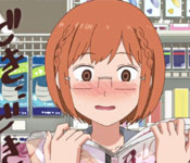 chio looking at a boys love magazine